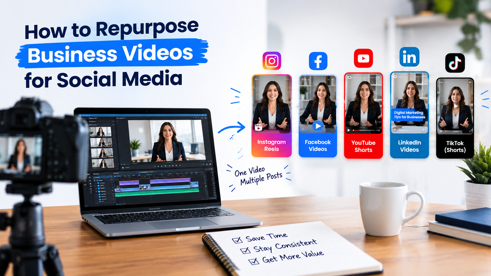 How to repupose business videos for social media